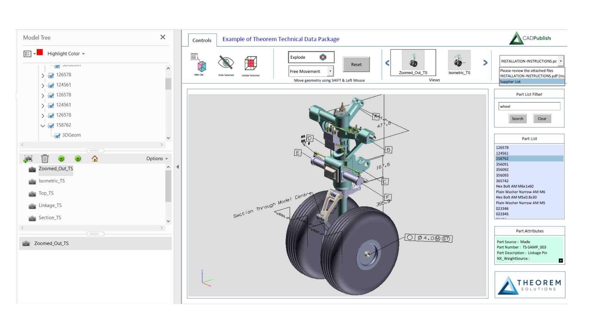 Technical Data Package 3D PDF sample document