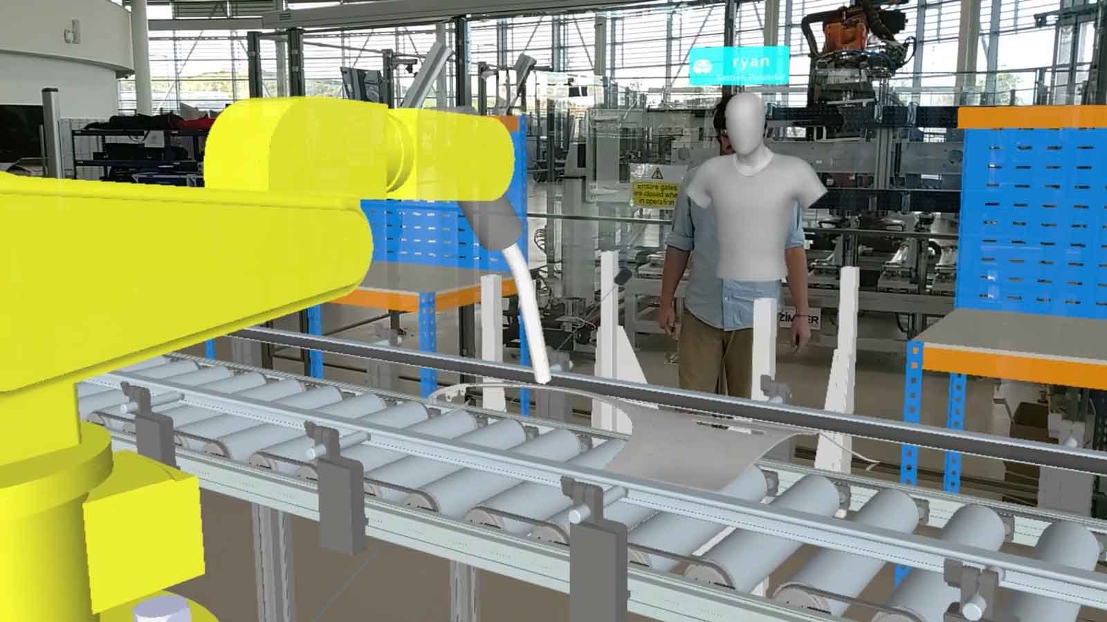 Factory layout using TheoremXR and HoloLens Mixed Reality