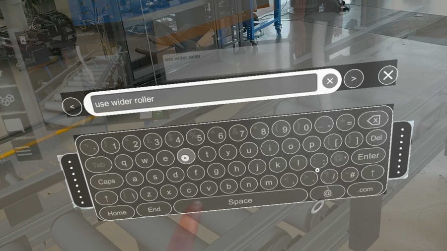 Factory layout comments feature in HoloLens 2 Mixed Reality