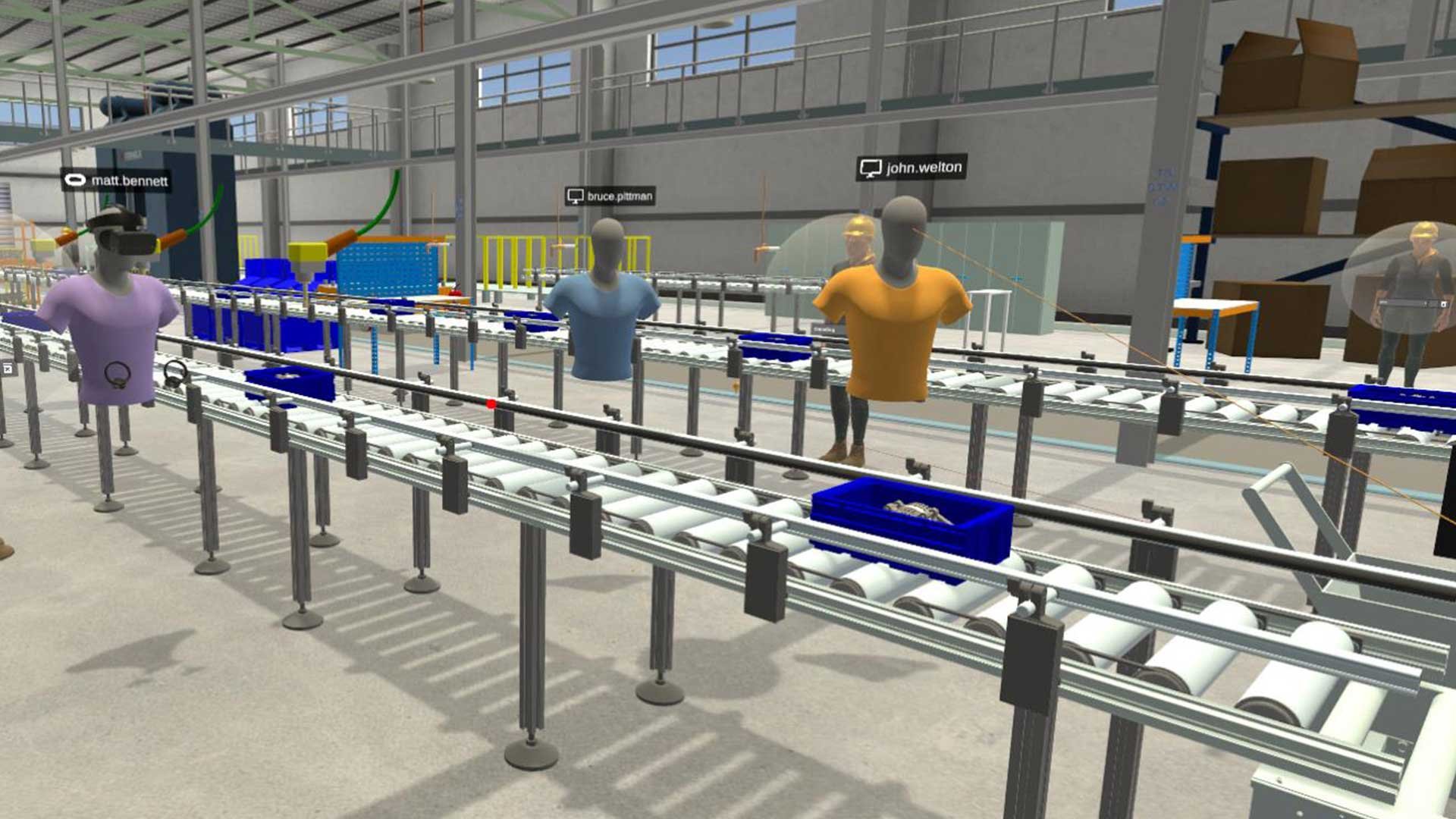 Collaborative factory layout experience in virtual reality metaverse