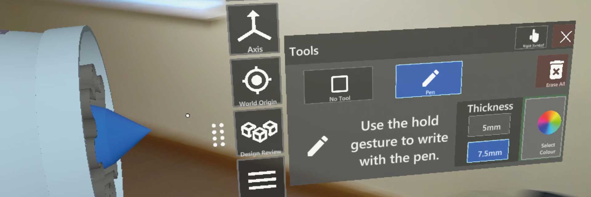 The new Tools feature in Theorem-XR for HoloLens 2 users
