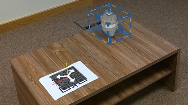 An image of a car alternator design in Theorem-XR for HoloLens 2.