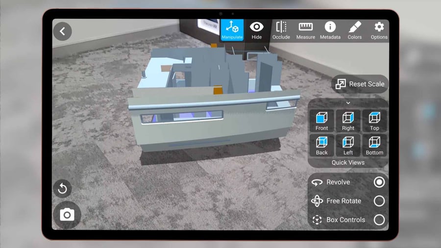 Shipbuilding 3D CAD data visualized in HoloLens 2 Mixed Reality using TheoremXR