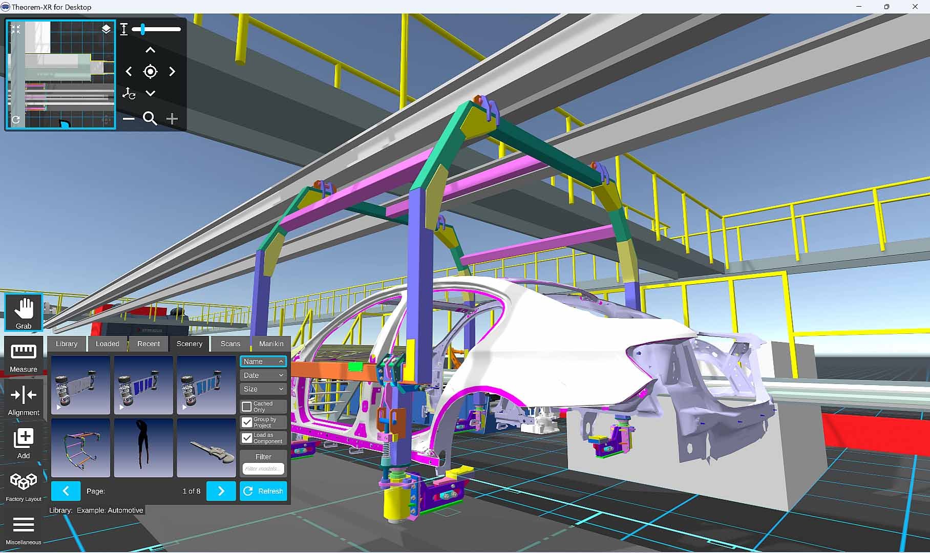 TheoremXR_Schematic-Factory-Layout-Demo_3D-Desktop-Vehicle