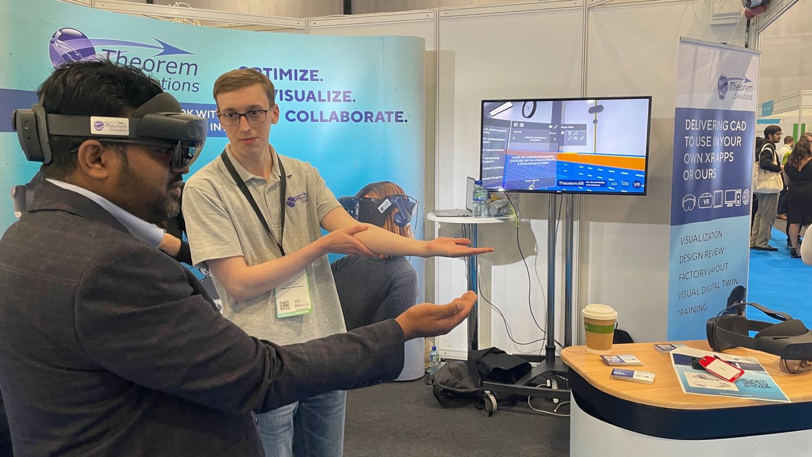 A demonstration of Theorem XR in Mixed Reality at the Smart Factory Expo 2022 in Liverpool, UK.