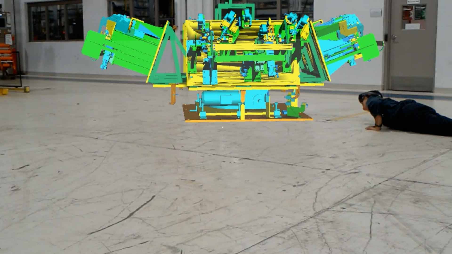 Using XR to identify any access issues to a piece of machinery that requires maintenance